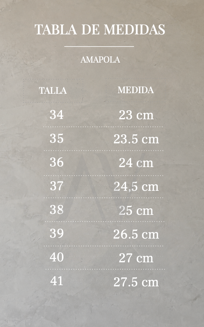 Guía de Tallas
